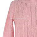 Девушка вязаная умная изделка шеи пуловер свитер
